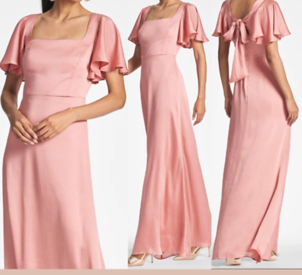 Sachin And Babi Aurora Floor Length Gown Mauve Pink Size 6